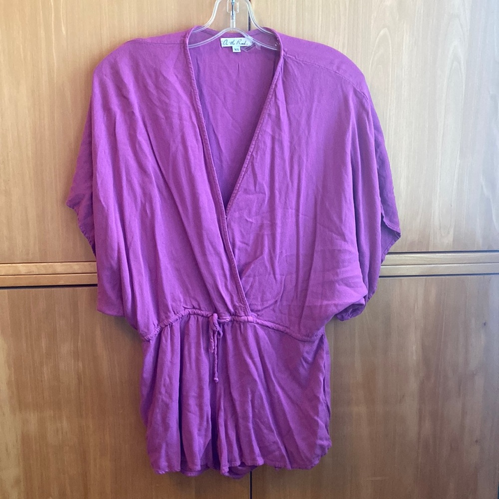 On the road purple romper
